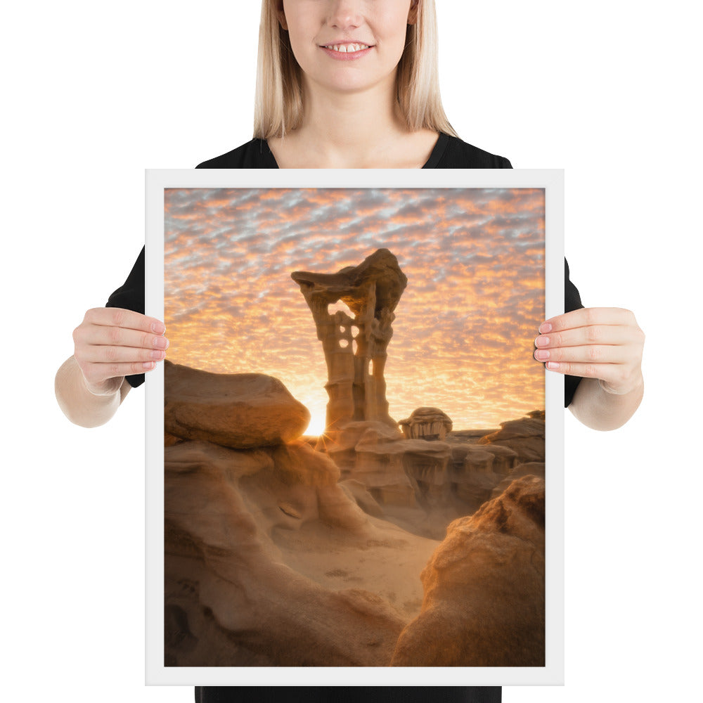 Alien Throne Sunset Framed Luster