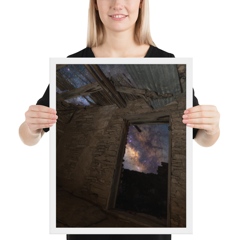 Terlingua Ruins Night Framed Luster