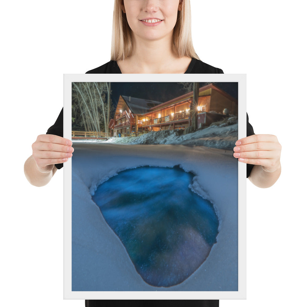 Sipapu Lodge Night Framed Luster
