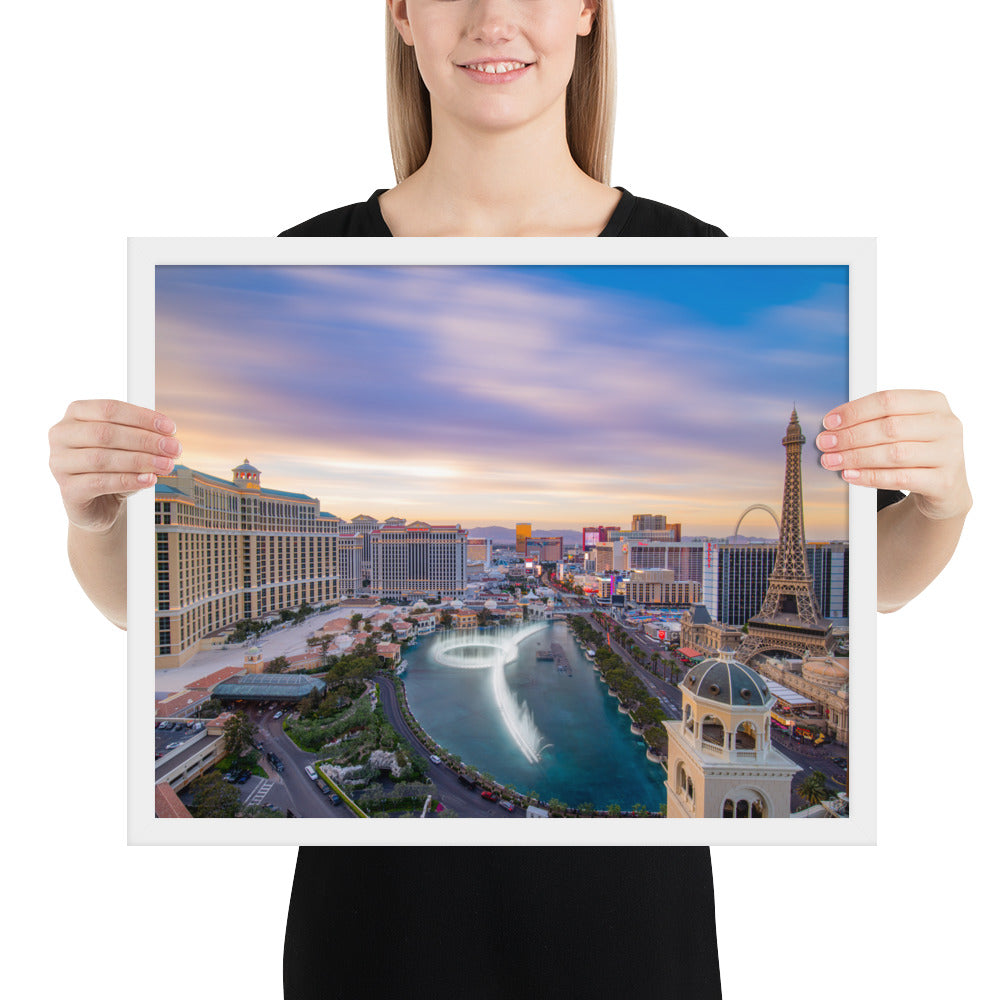 Cosmo Las Vegas Sunset Framed Luster