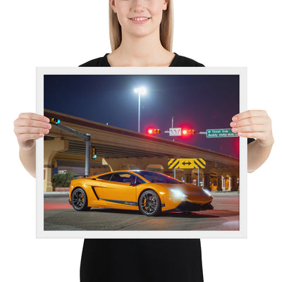 Lamborghini Gallardo Night Framed Luster