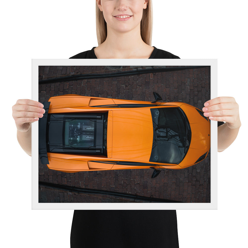 Lamborghini Gallardo Aerial Framed Luster