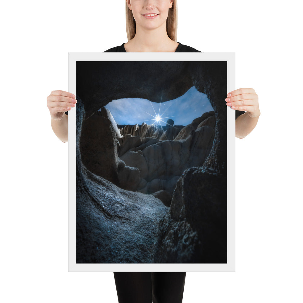Joshua Tree Cave Framed Luster
