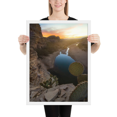 Big Bend Creek Sunset Framed Luster