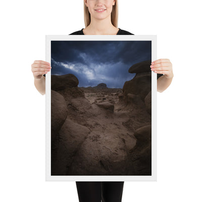 Goblin Valley Storm Framed Luster