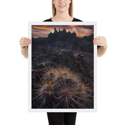 Mule Ears Sunrise Framed Luster