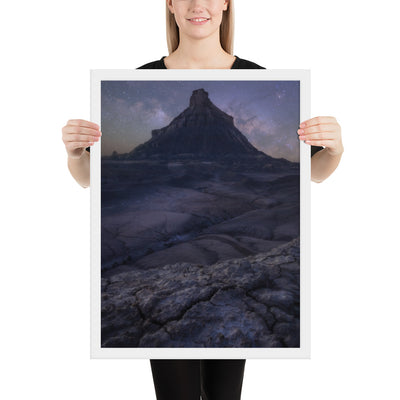 Factory Butte Night Framed Luster