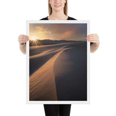 White Sands Sunset Framed Luster