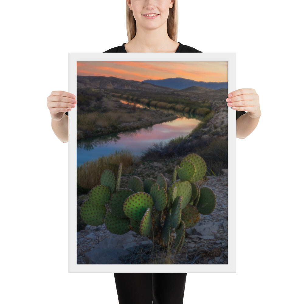 Rio Grande Sunset Framed Luster