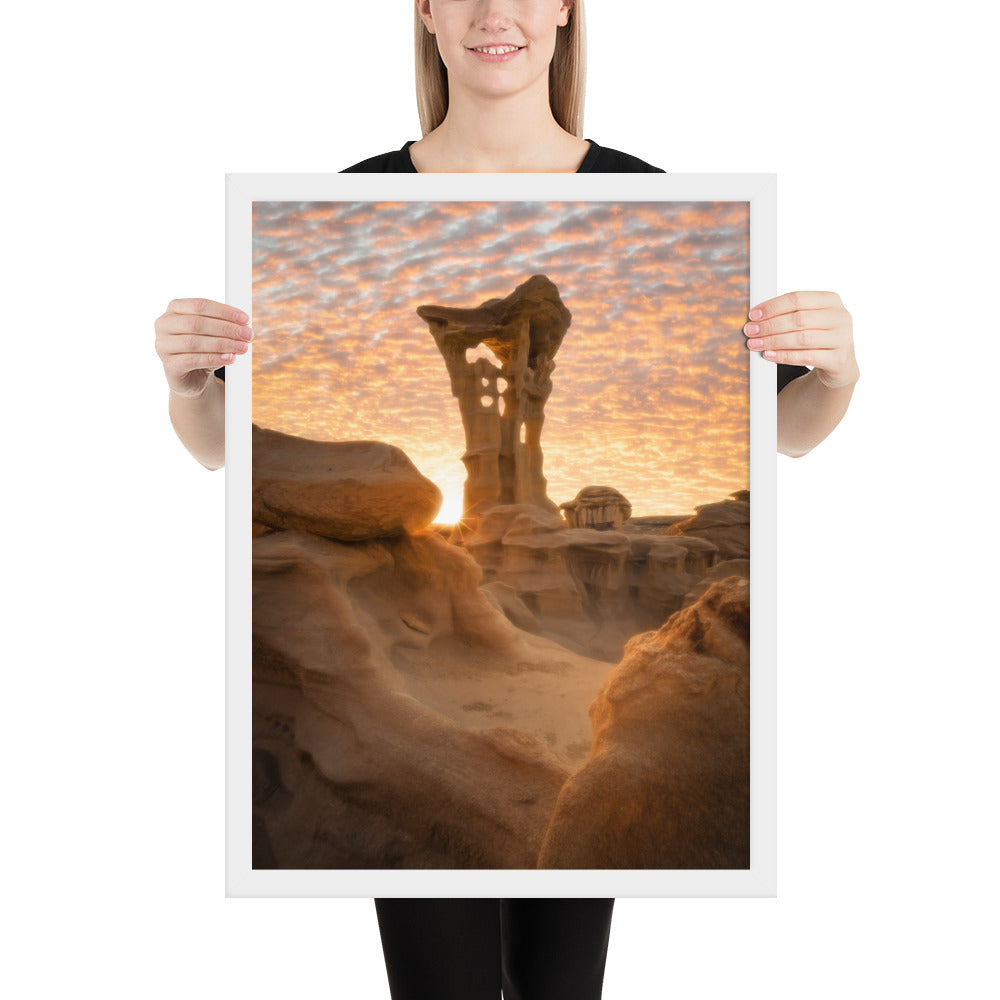 Alien Throne Sunset Framed Luster