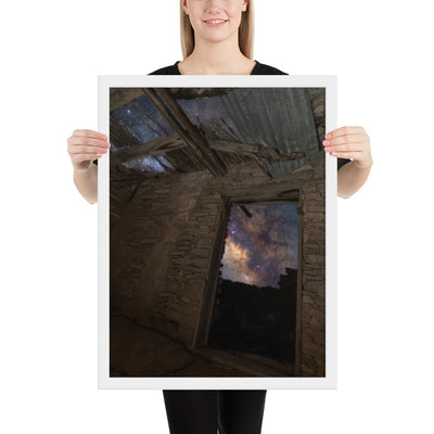 Terlingua Ruins Night Framed Luster