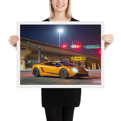 Lamborghini Gallardo Night Framed Luster