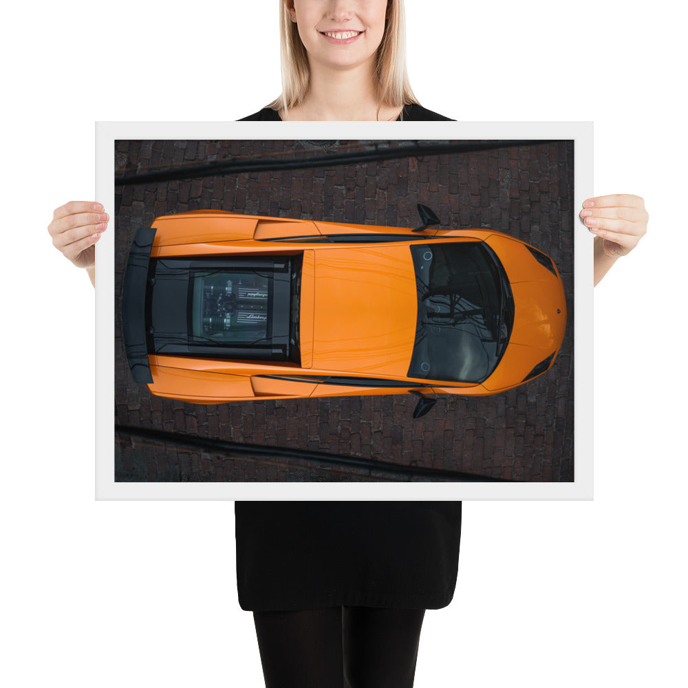 Lamborghini Gallardo Aerial Framed Luster