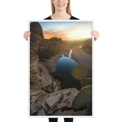 Big Bend Creek Sunset Framed Luster