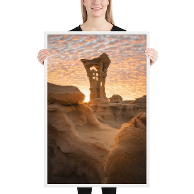 Alien Throne Sunset Framed Luster