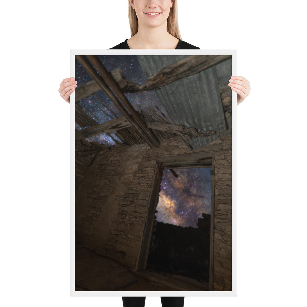 Terlingua Ruins Night Framed Luster