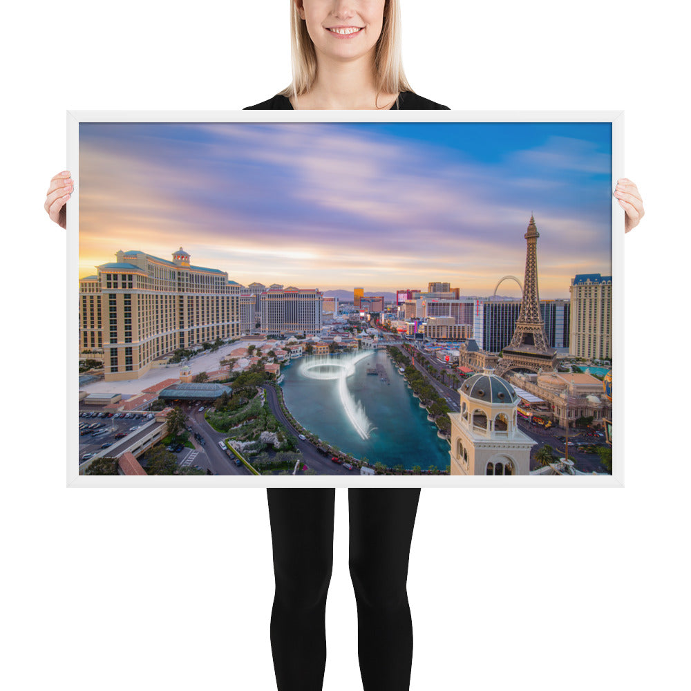 Cosmo Las Vegas Sunset Framed Luster