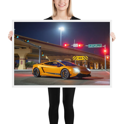 Lamborghini Gallardo Night Framed Luster