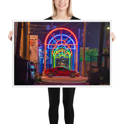 Lotus Elise Night Framed Luster